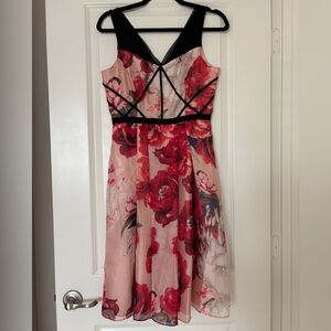 Floral Organza Midi Dress